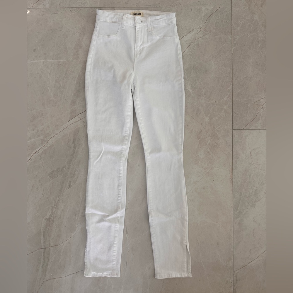 L'AGENCE White Skinny Jeans High-Waisted 24